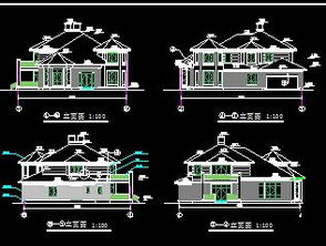 某小區(qū)二層精品別墅建筑施工圖紙免費(fèi)下載 別墅圖紙